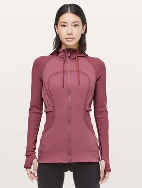 Lululemon Dance Studio Jacket Rib Sleeve Misty Merlot / Heathered Misty Merlot